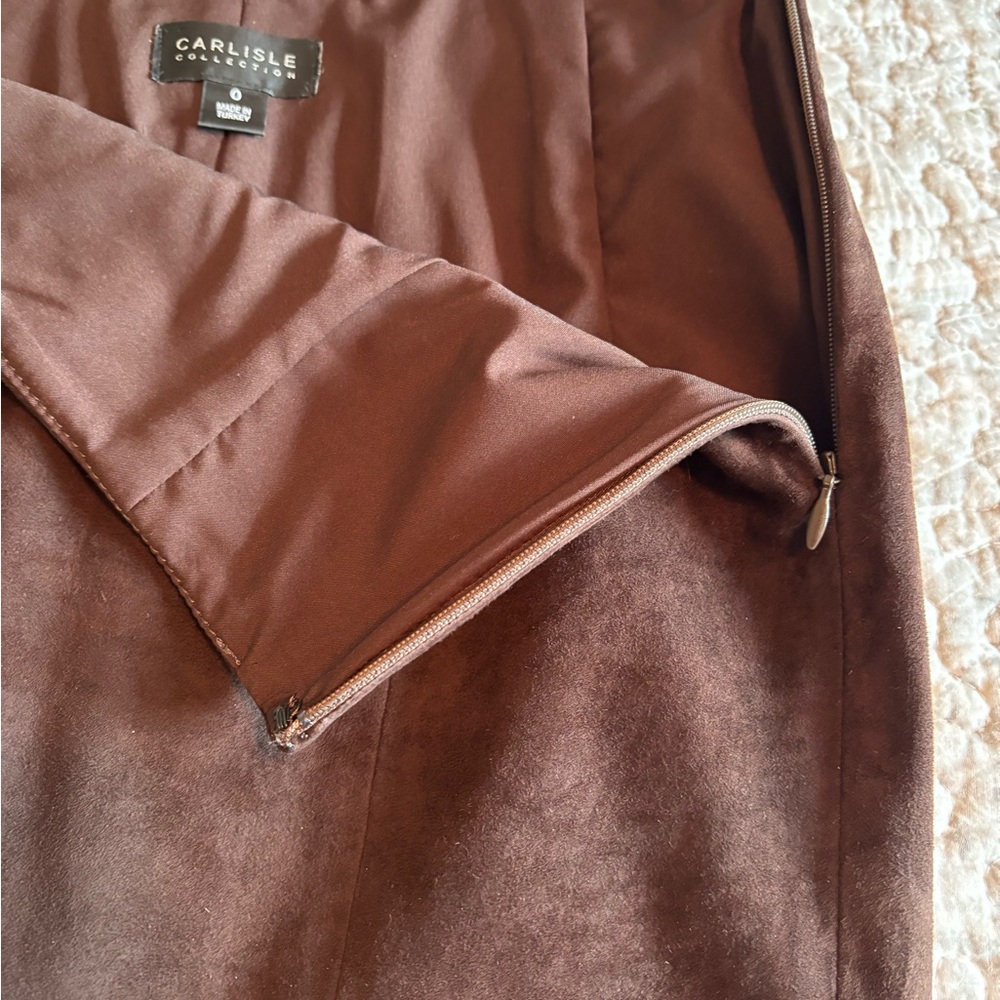 Brown suede skirt